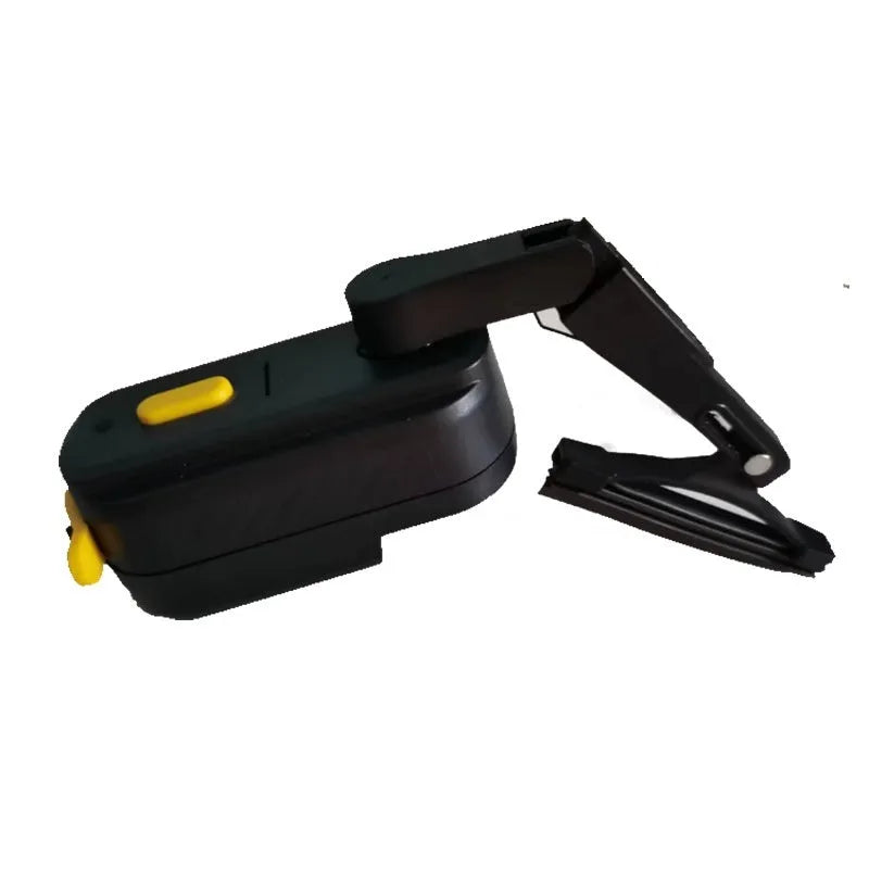 Black plastic motorcycle helmet wiper unit with 65mm blade for smart helmet systems