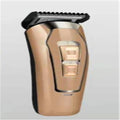 Dark blue rechargeable electric hair clipper with stainless steel blades