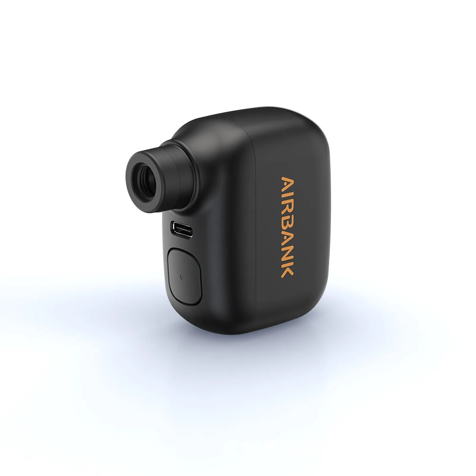 AS100 black mini electric bike pump with USB charging cable and waterproof bag