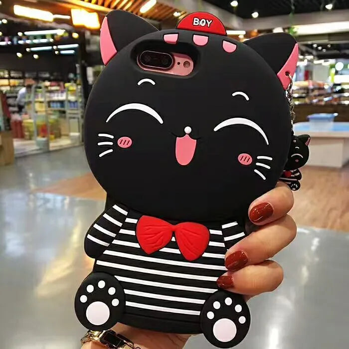 Soft silicone edge-proof phone case for iPhone and Samsung models in one of four available styles