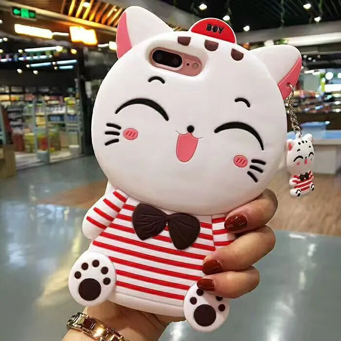 Soft silicone edge-proof phone case for iPhone and Samsung models in one of four available styles