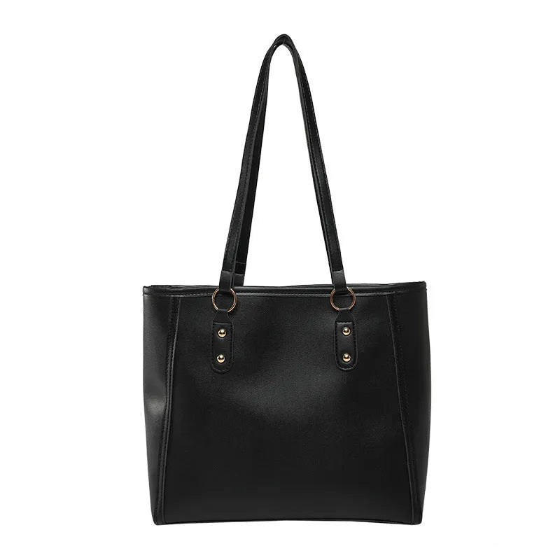 Korean style shoulder underarm bag horizontal square shape sandwich pocket PU material crossbody bag