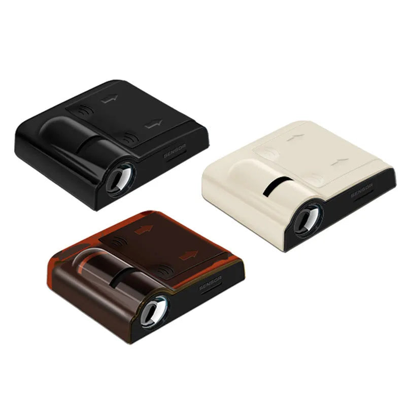 ABS plastic car projection radium lamp with universal fit in black or beige colour options