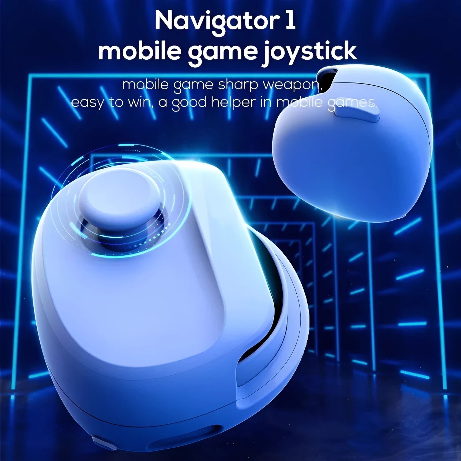 USB mobile gaming controller stick in black or white with 8.8cm ABS plastic construction and activation wire