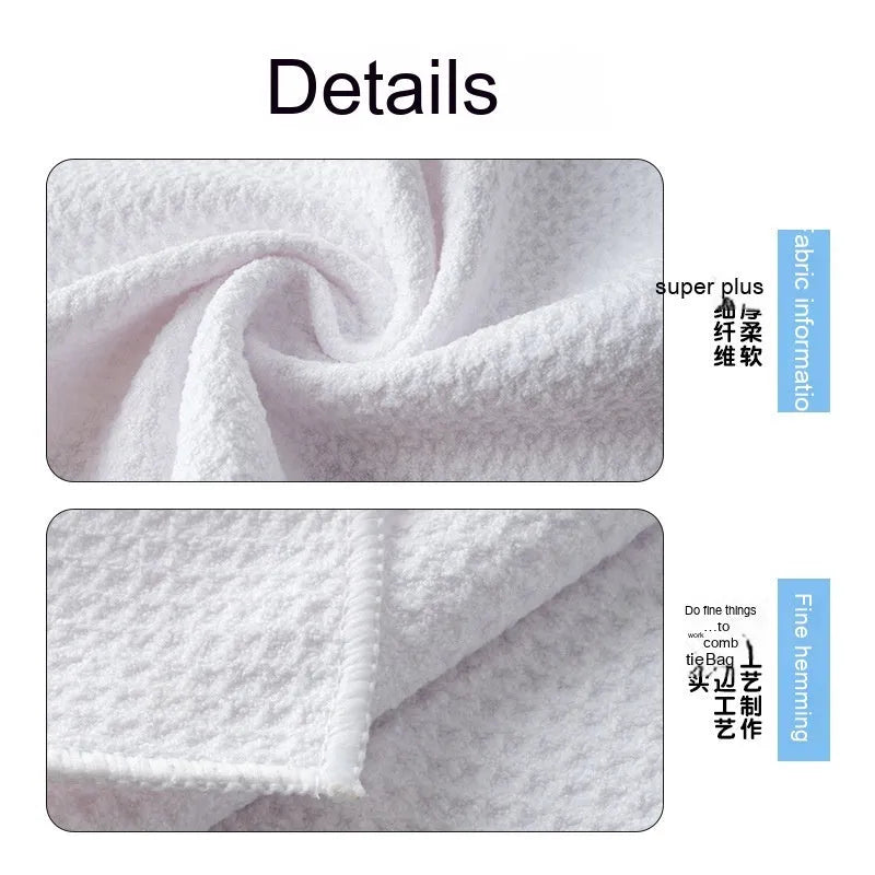 Waffle weave cleaning towel for golf balls and cue balls with lattice pattern