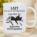Creative 11oz ceramic mug with a thermally transferred picture-style design on its surface.