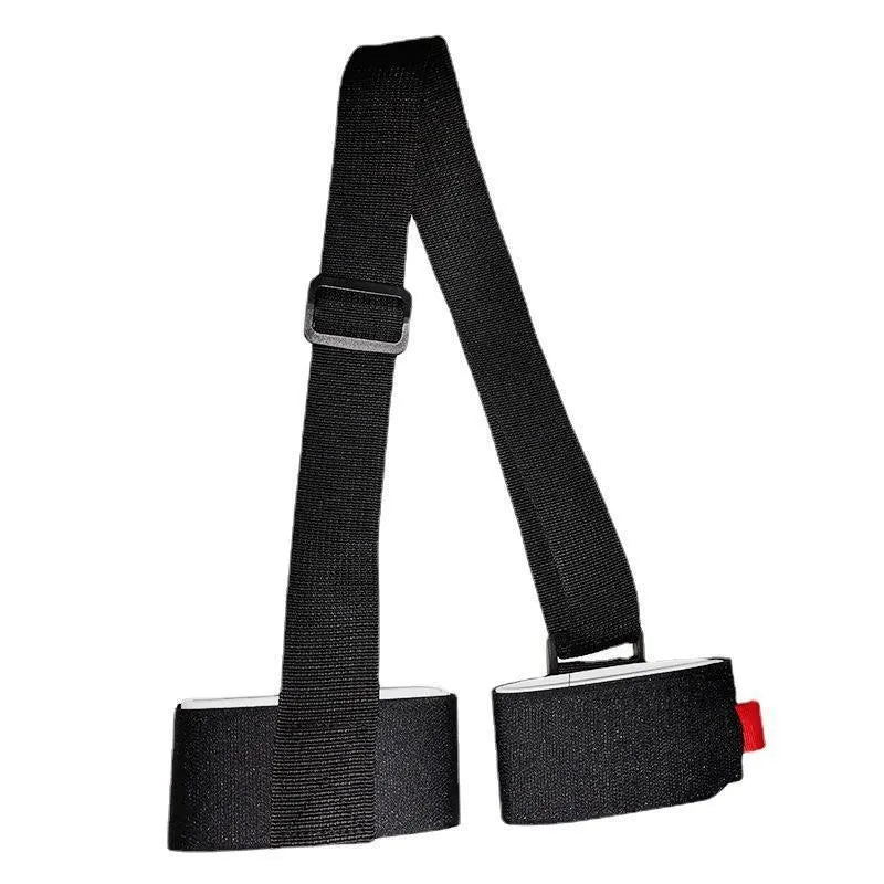 Adjustable double-board skiing bandage strap in nylon-polyester blend fabric