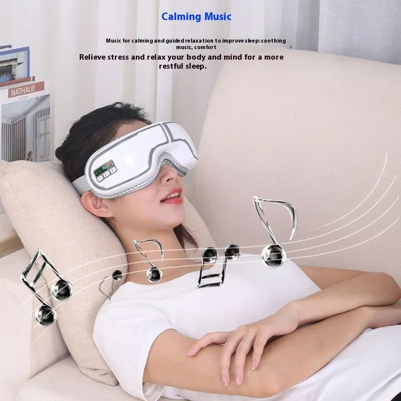Smart Bluetooth wireless eye massager with protein skin surface and airbag massage technology
