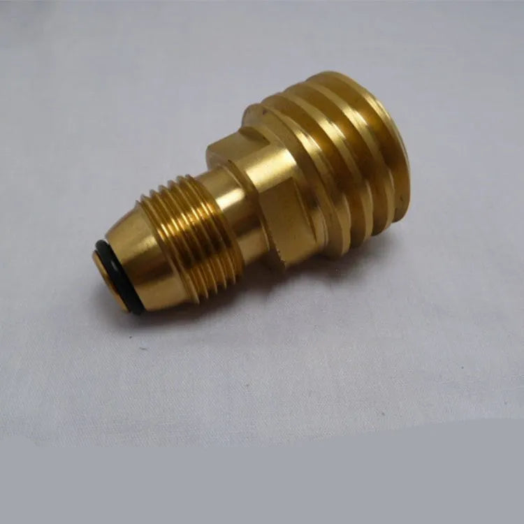 Brass gas adapter with taper external thread for brazier copper connections