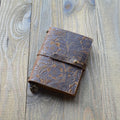 Creative carved cowhide passport cover in genuine leather with carved surface and four colour options