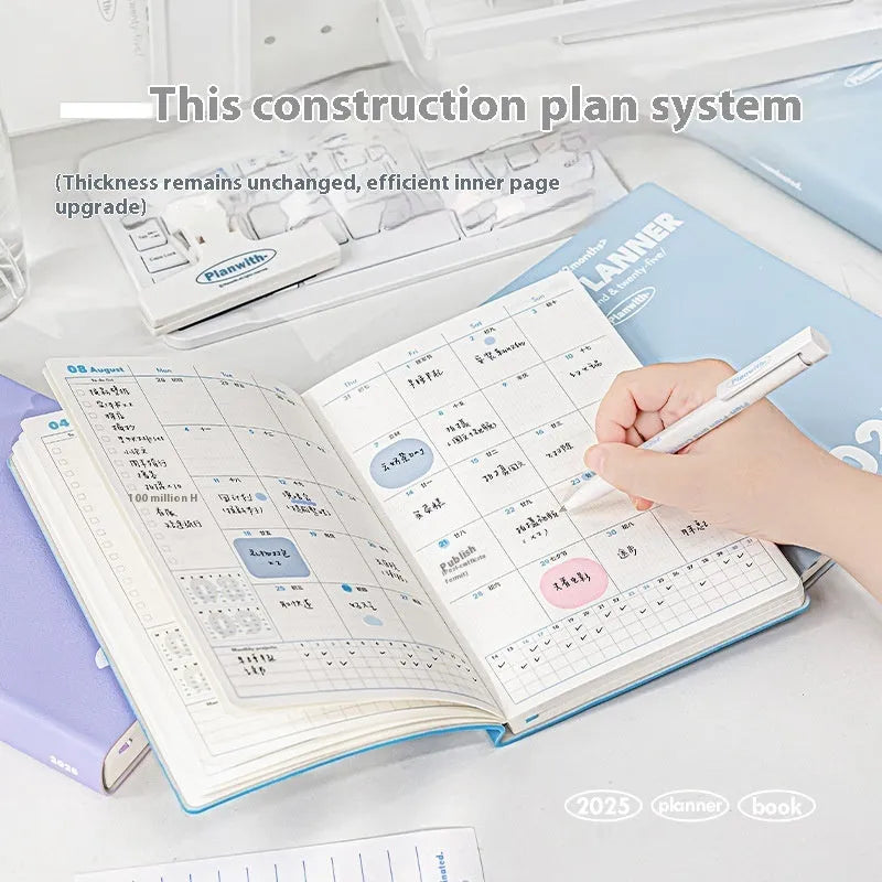 Waterproof notebook with protective cover in mint green, open to show writing paper, for exam study records.