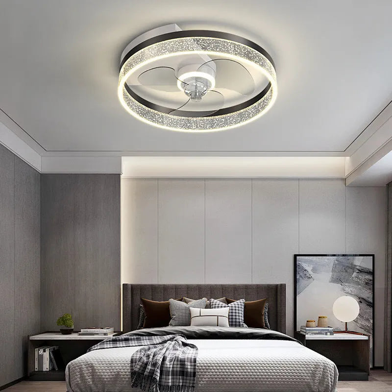 Landi simple modern Nordic style ceiling light with fan for children's rooms in iron construction