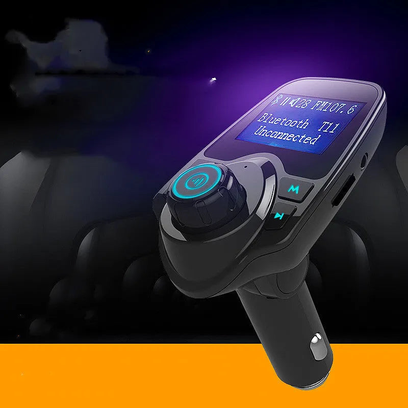 Black G7 car Bluetooth FM transmitter hands-free device with USB port and TF card slot