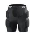 Black roller skating hip pad pants made from spandex and NBR foam for fall protection