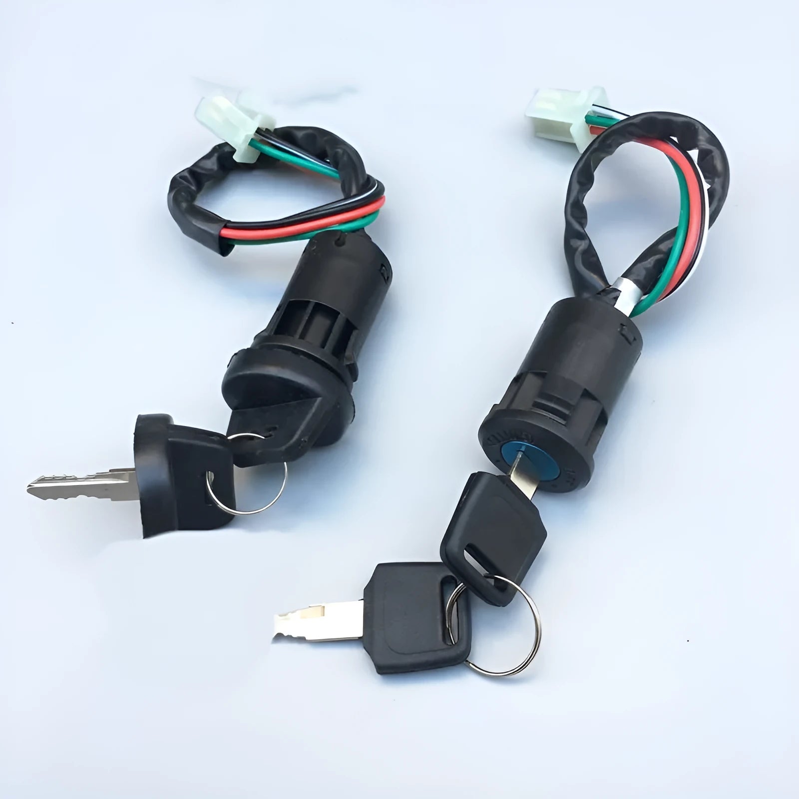 Waterproof electric car door lock with plastic construction and electrical connections