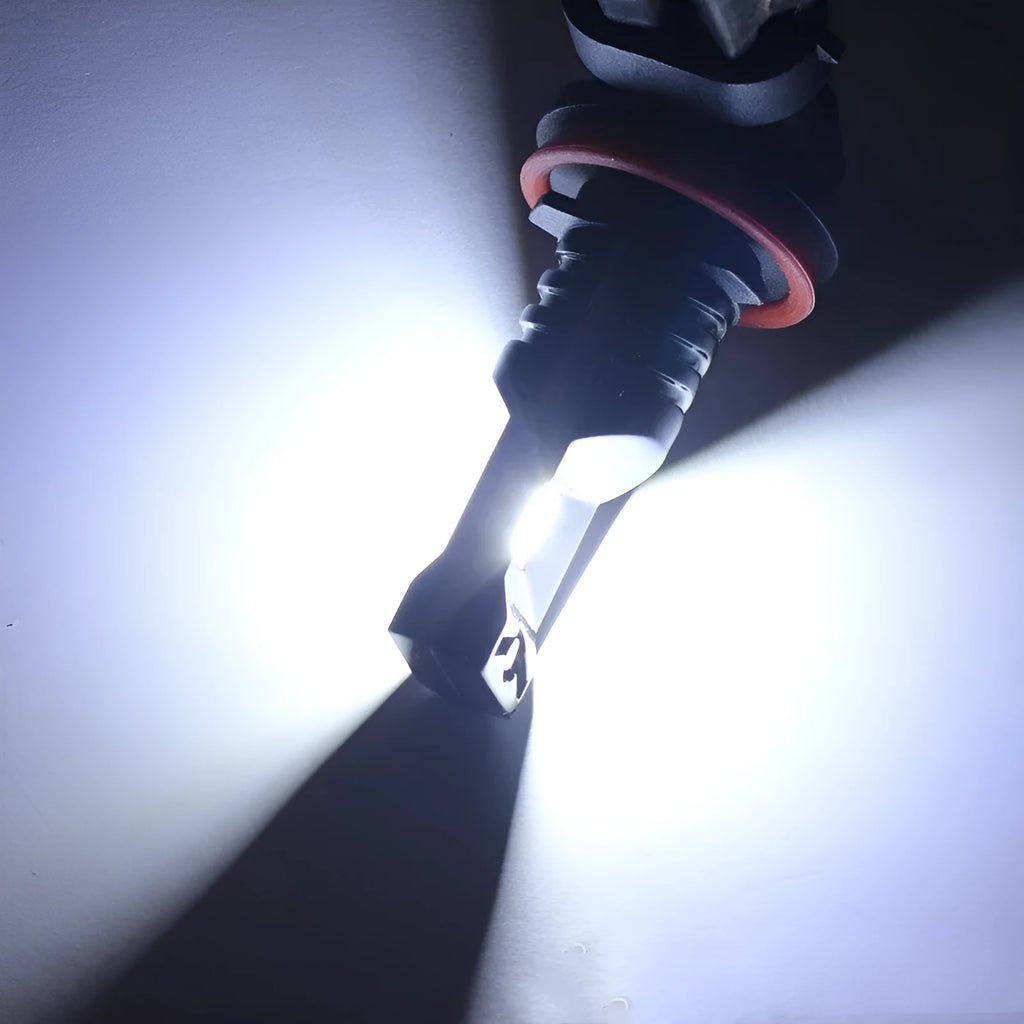 White LED fog lamp with aviation aluminium body for H11 H8 sockets