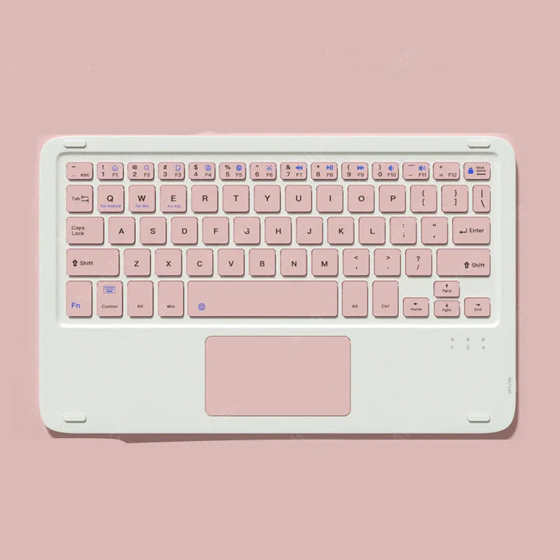 Bluetooth wireless keyboard and mouse set with touch keyboard and rechargeable mouse