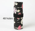 Ballet girl print canvas pencil case curtain rolled up showing multiple pencil holes for organised storage