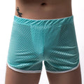 Men's three-point boxers in cotton nylon blend showing mid waist design and breathable fabric