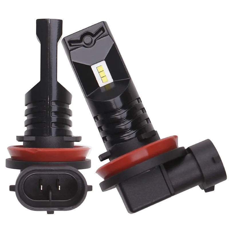 White LED fog lamp with aviation aluminium body for H11 H8 sockets