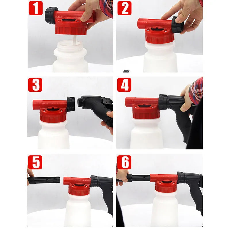 High pressure foam pot water gun for garden watering and pesticide spraying with adjustable pressure settings