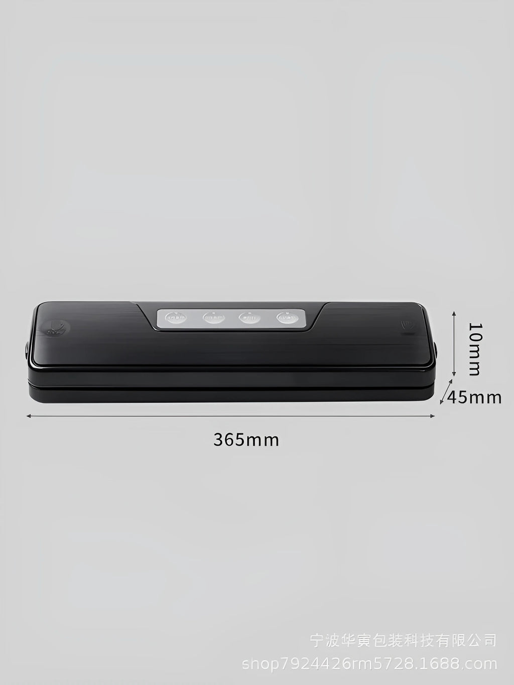 Black automatic vacuum sealer machine for household food preservation
