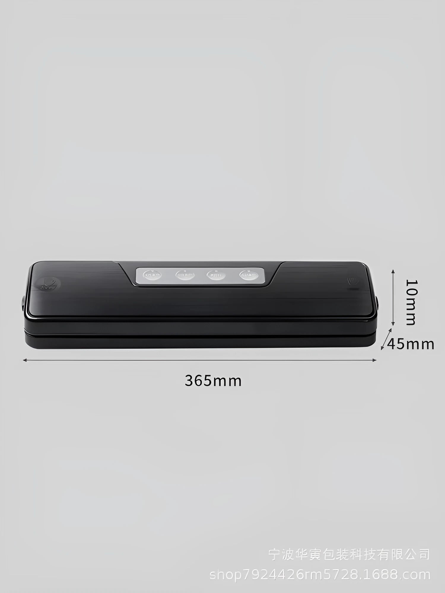 Black automatic vacuum sealer machine for household food preservation