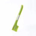 Long-handle pet feeding spoon with right-angle design for cat dog wet food cans in green colour