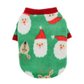 Christmas dog fleece sweater in Christmas Elk colour with plain pattern on a small dog