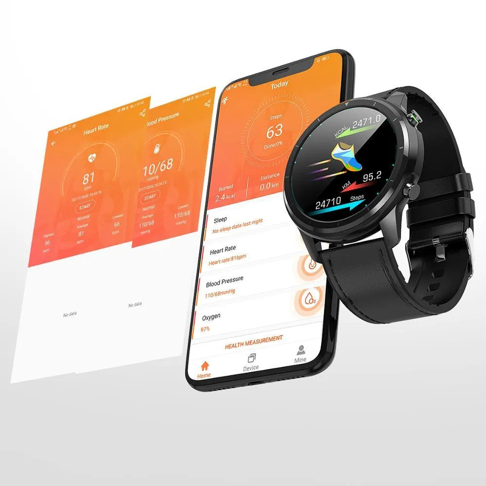 LEMFO LF26 smart bracelet with 1.3 inch screen showing five colour variations