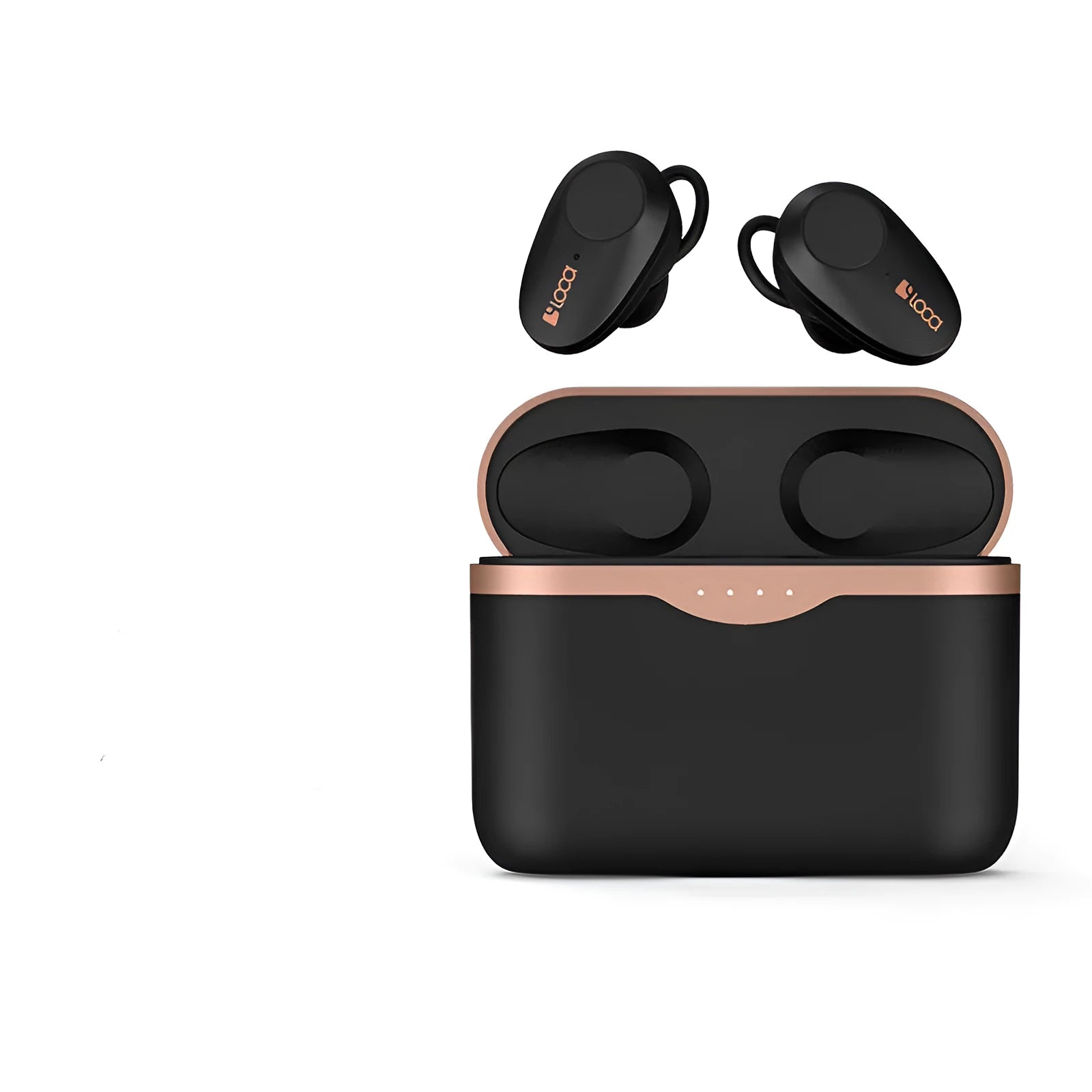 Wireless Bluetooth headset with ANC, black, featuring bilateral stereo and Type-C charging stand
