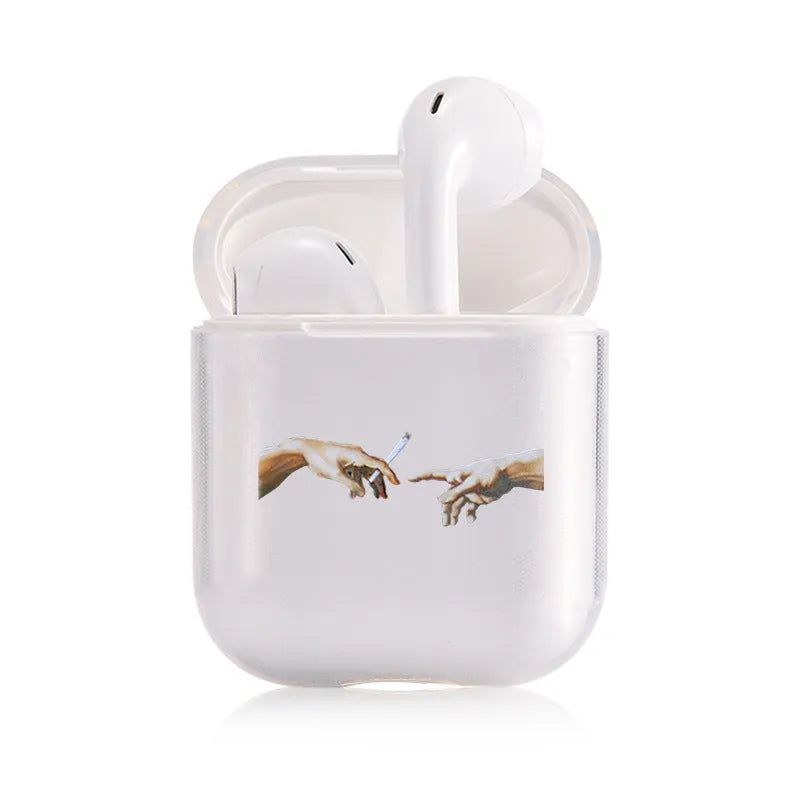 Clear plastic protective case for Apple AirPods and AirPods Pro earbuds
