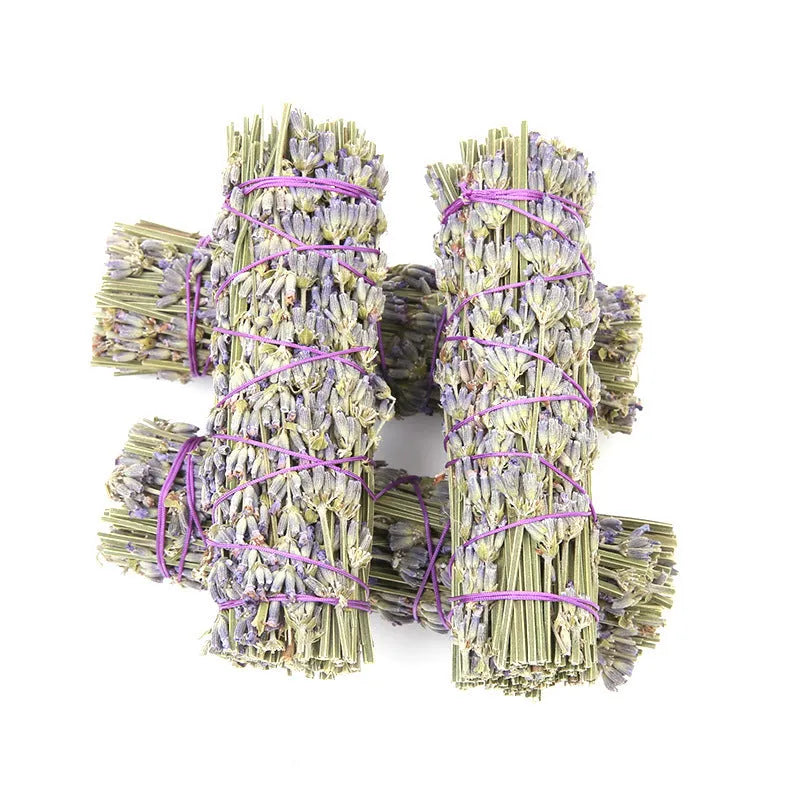 A 4-inch long natural dried flower aromatherapy stick with lavender fragrance.