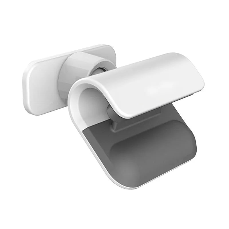 Black universal car phone holder with 360-degree rotation mounted on car dashboard holding smartphone