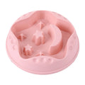 Moon Star Wings slow feeder dog bowl in blue colour with raised centre and non-slip base.