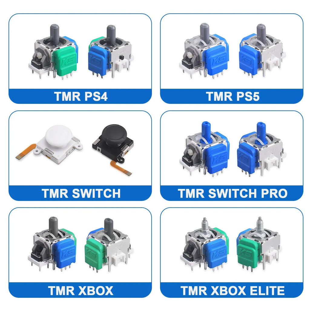Hall effect electromagnetic joystick replacement module for PS5, PS4, XBOX and Switch game controllers