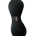 Black electric massage bra inner cushion with adhesive chest stickers and 3-key English controller