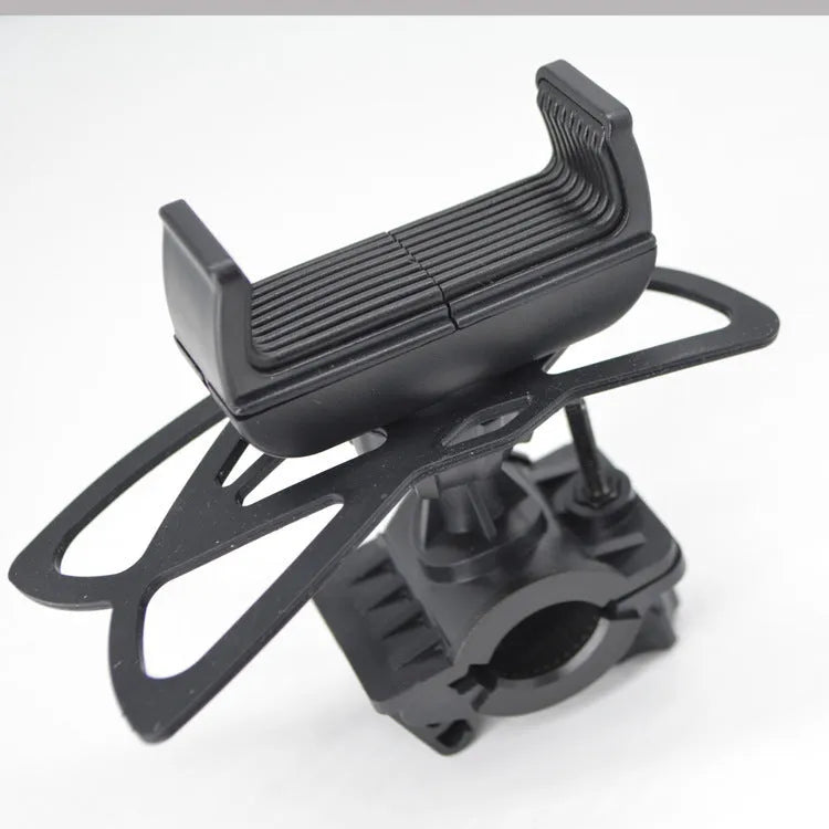 Universal bicycle motorcycle phone bracket black red with ABS alloy silicone straps on handlebar