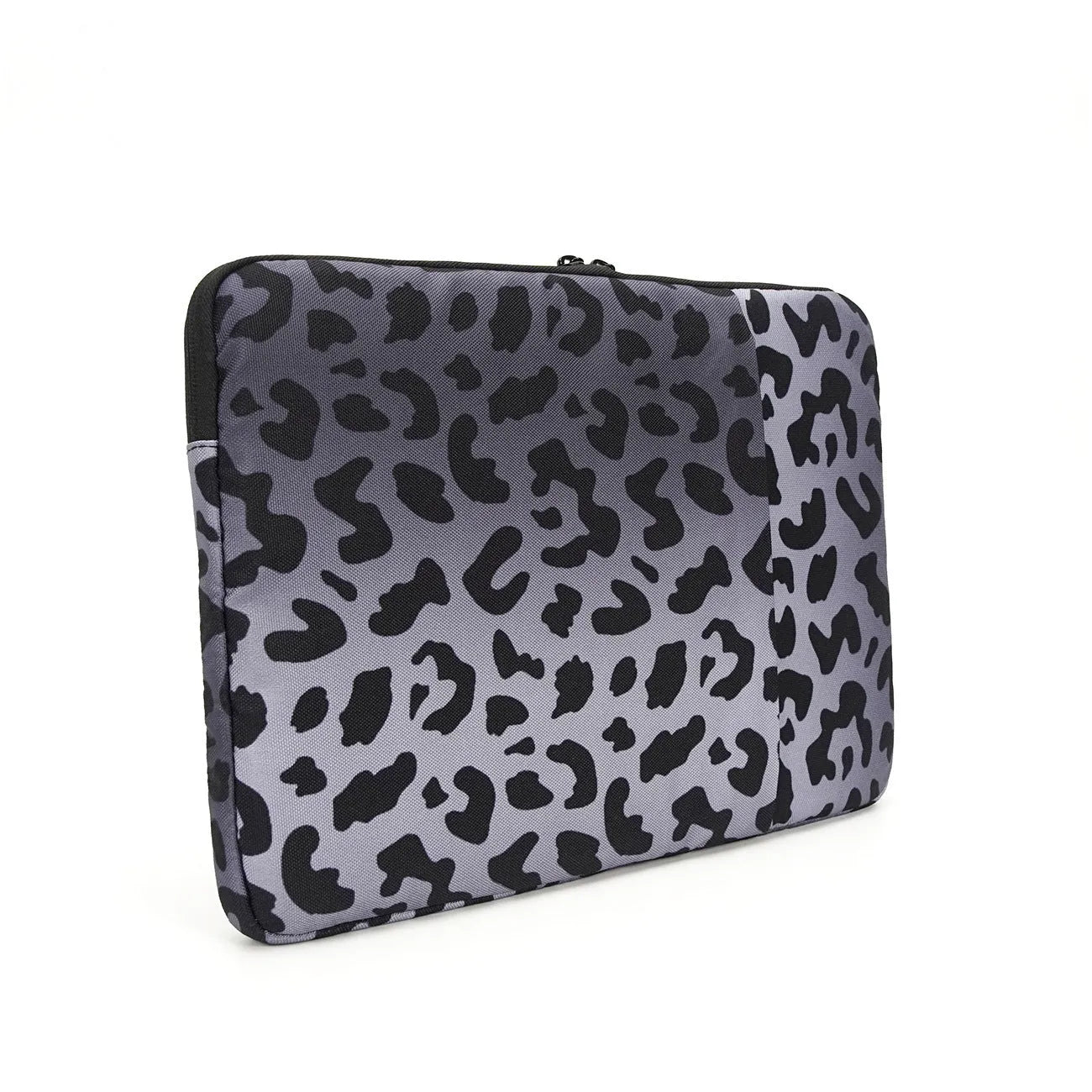 Leopard print laptop sleeve for 13-inch to 16-inch computers with waterproof anti-shock protection