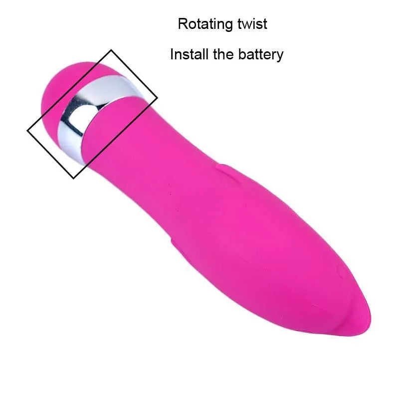 Realistic mini dildo vibrator in integrated plastic with 6 size options A through F for vaginal or anal use