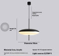 Nordic retro UFO chandelier ceiling light in black and white with multiple lighting options