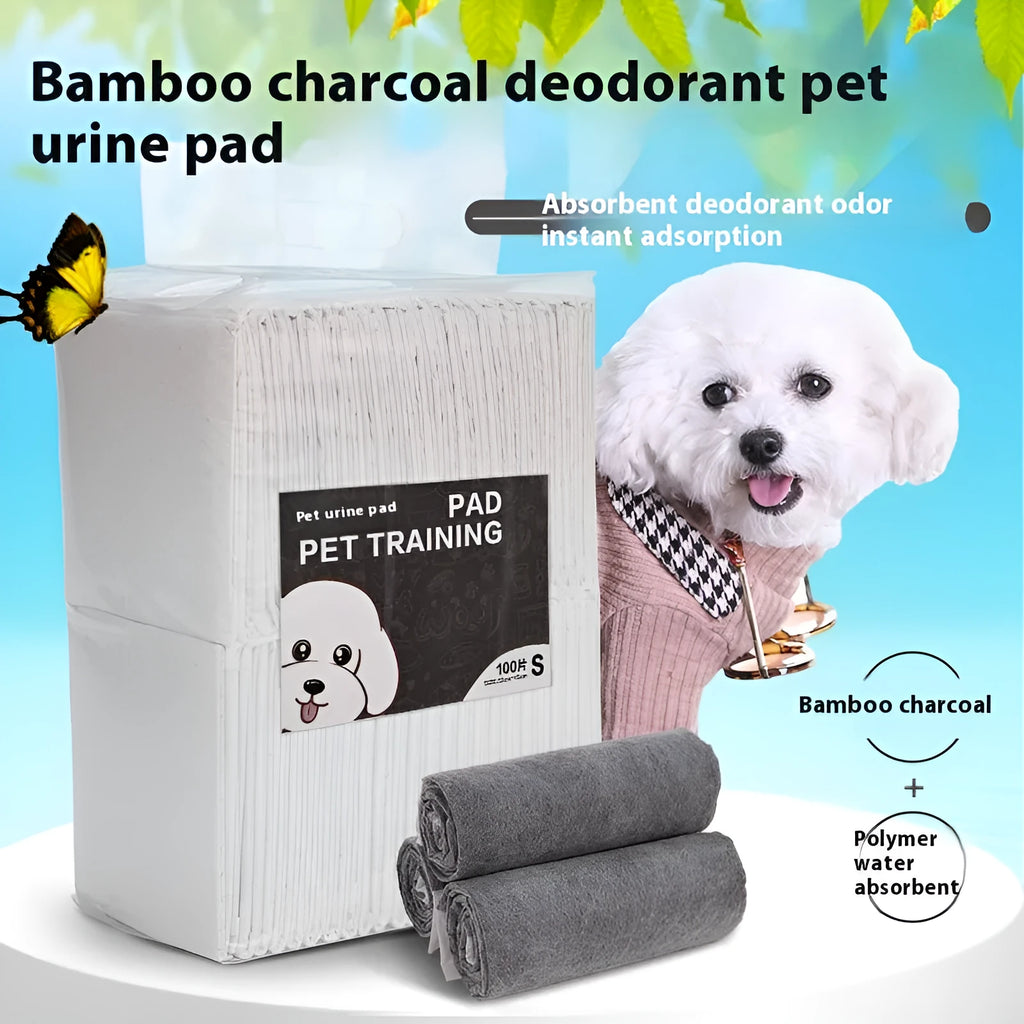 Bamboo charcoal deodorant pet urinal pads S size 33x45cm 100 pieces absorbent dog cat diaper