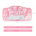 Hexagonal dragon crane machine design large mouse pad measuring 75cm by 40cm with wrist support