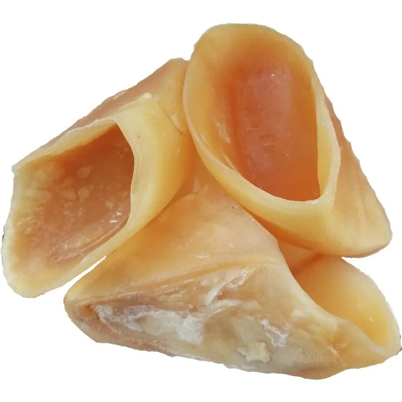 Natural cow hoof shell dog chew made from cowhide for small or large dogs.