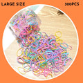 Multicolour TPU baby hair ties in a reusable container for toddlers and girls, 300 or 600 piece pack