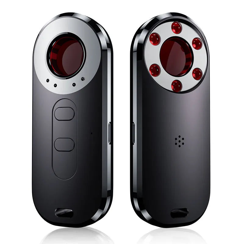 AK400 portable infrared detector for anti-monitoring with compact black housing and USB port.