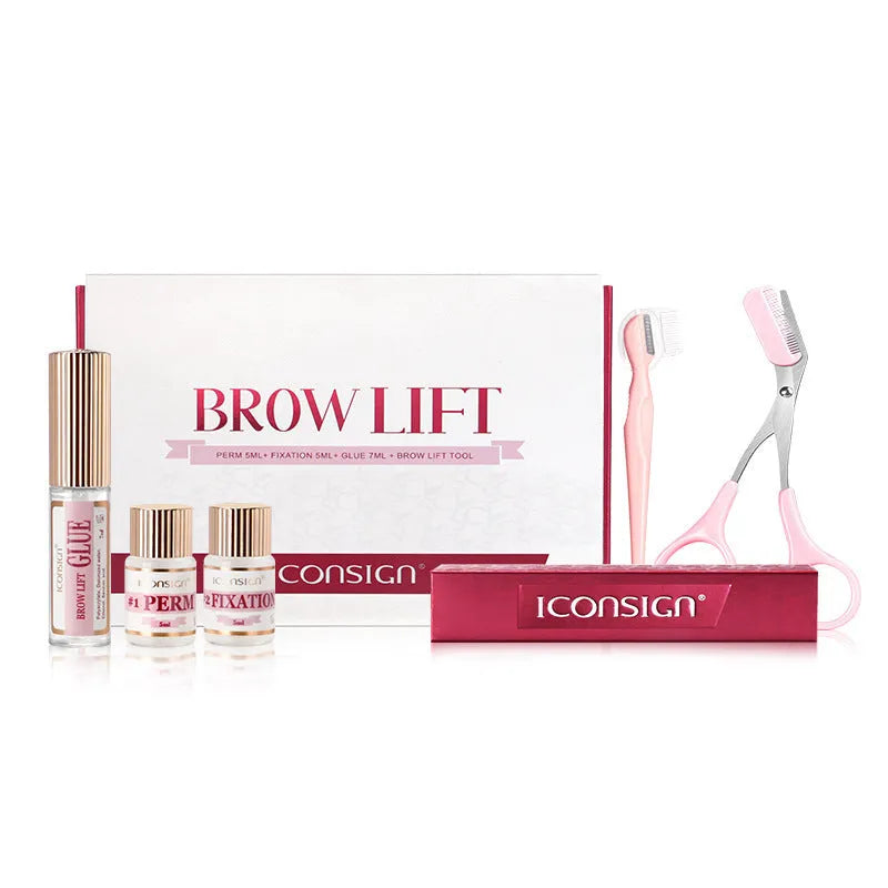 Pink eyebrow quick ironing scalding suit for keratosis treatment and styling