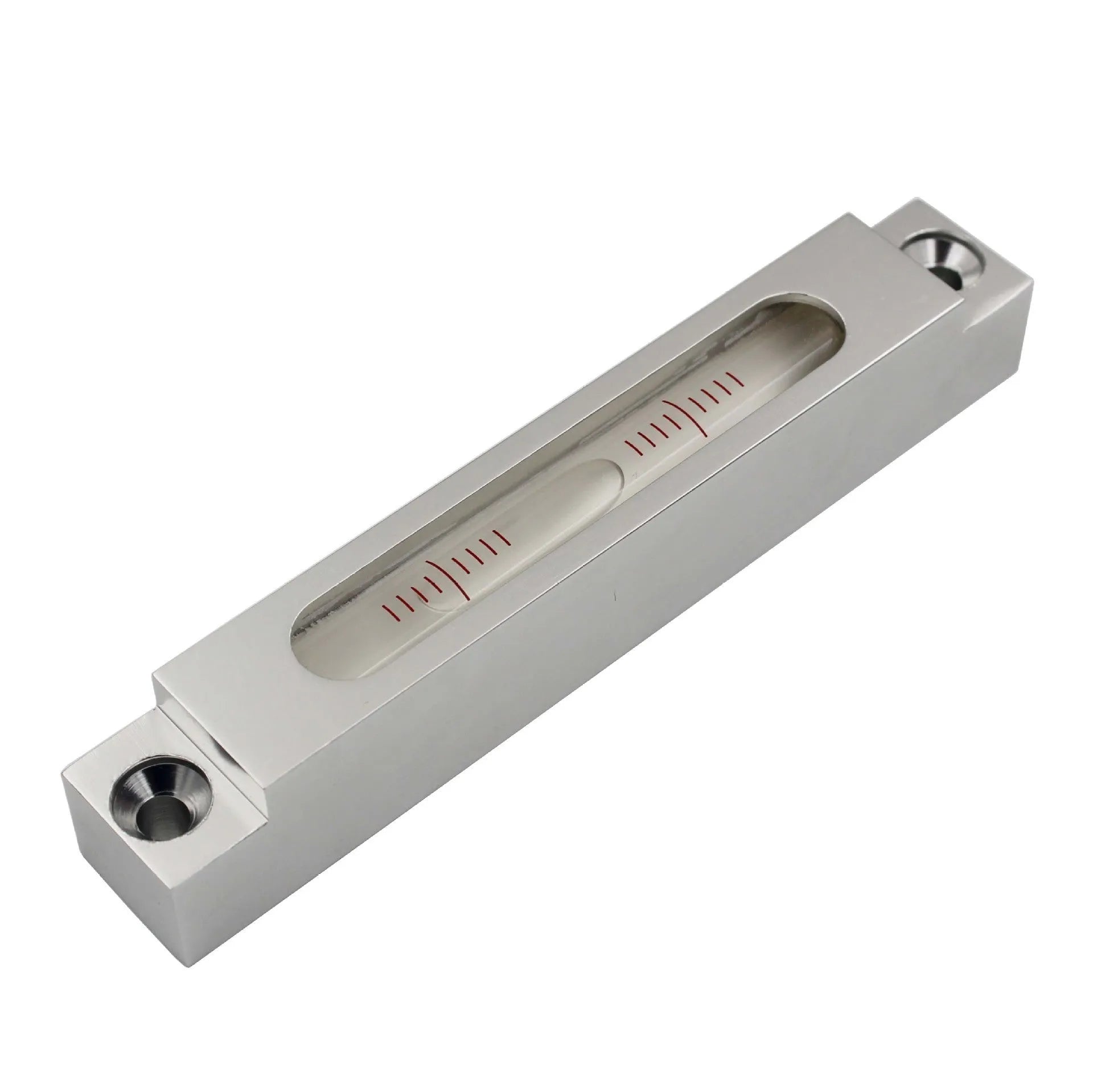 Metal and glass precision mini spirit level measuring 132mm, for machine tool and decoration alignment.