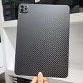 Real carbon fibre hard case for Apple iPad Pro 11 with an embossed plaid design.