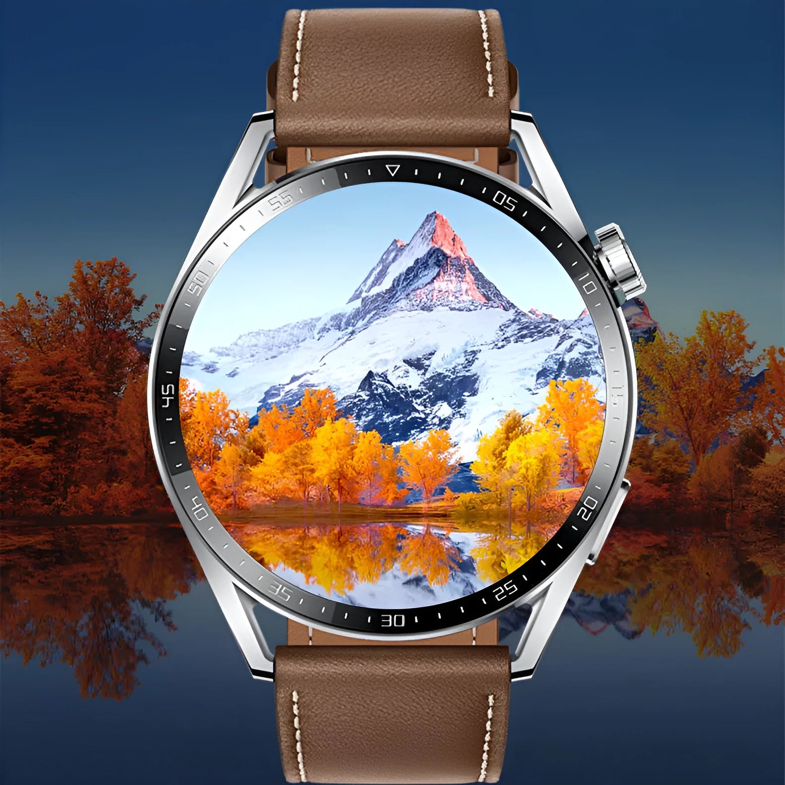 GS3 Max black smartwatch with silicone strap showing health stats on its IPS screen